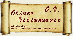 Oliver Vilimanović vizit kartica